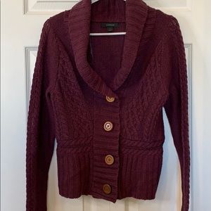 Express Purple Sweater Size Small with Buttons